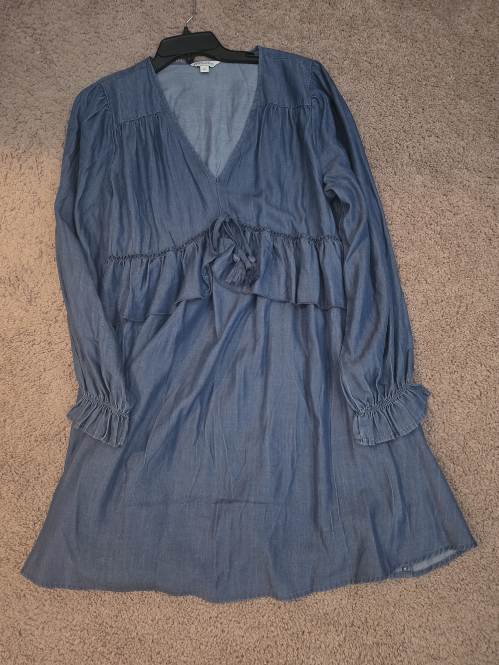Frye Navy and Cream Branded Label Dress
